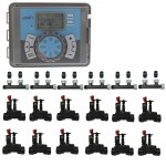 Orbit 12 Station Outdoor Controller Easy Set Logic Irrigation Kit - 12 Solenoids & Manifolds